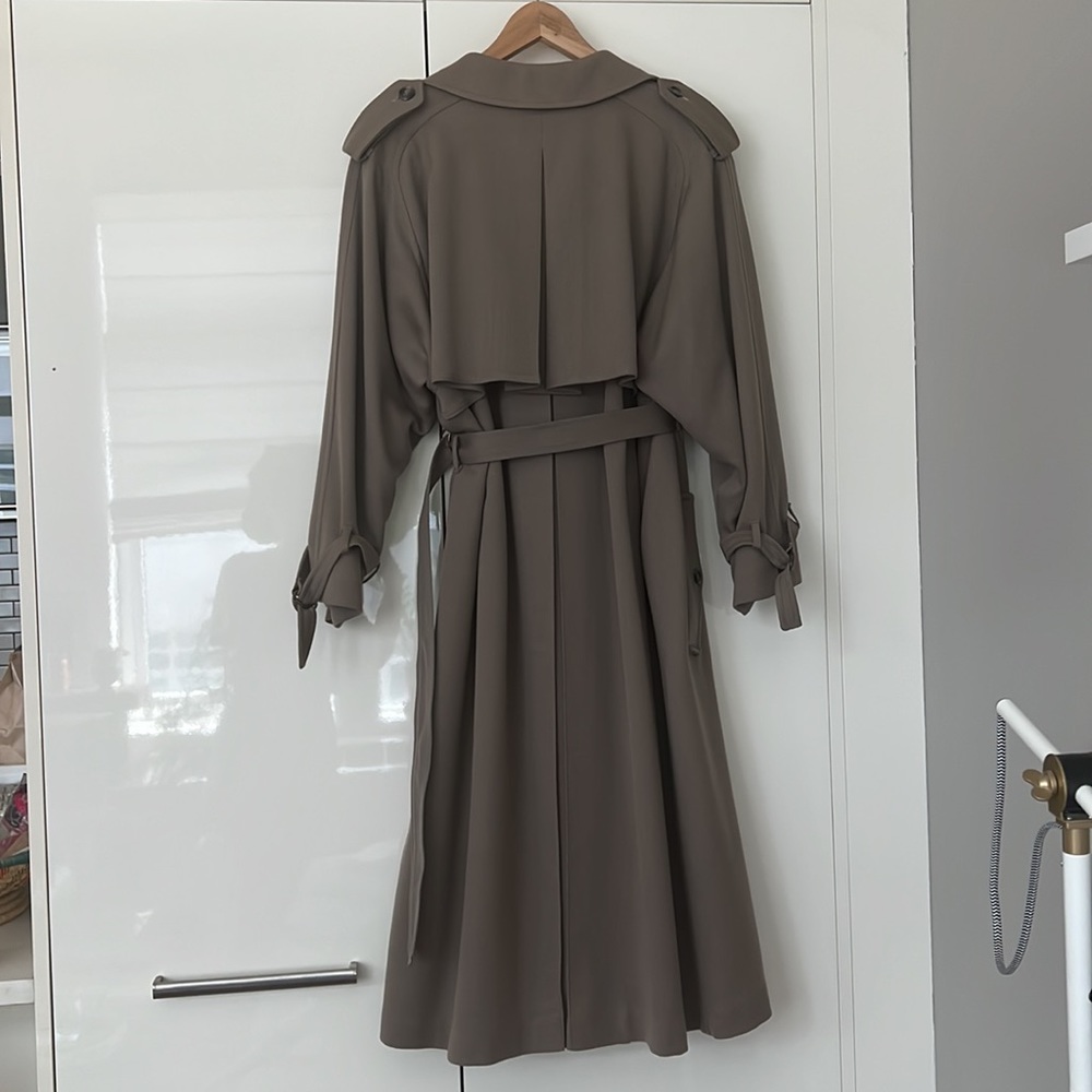 Tan wool Christian Dior trench coat - Picture 4 of 8